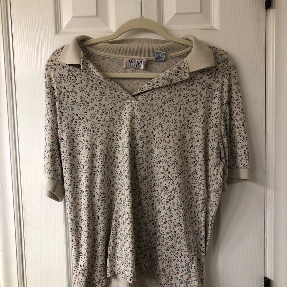 collared floral tee